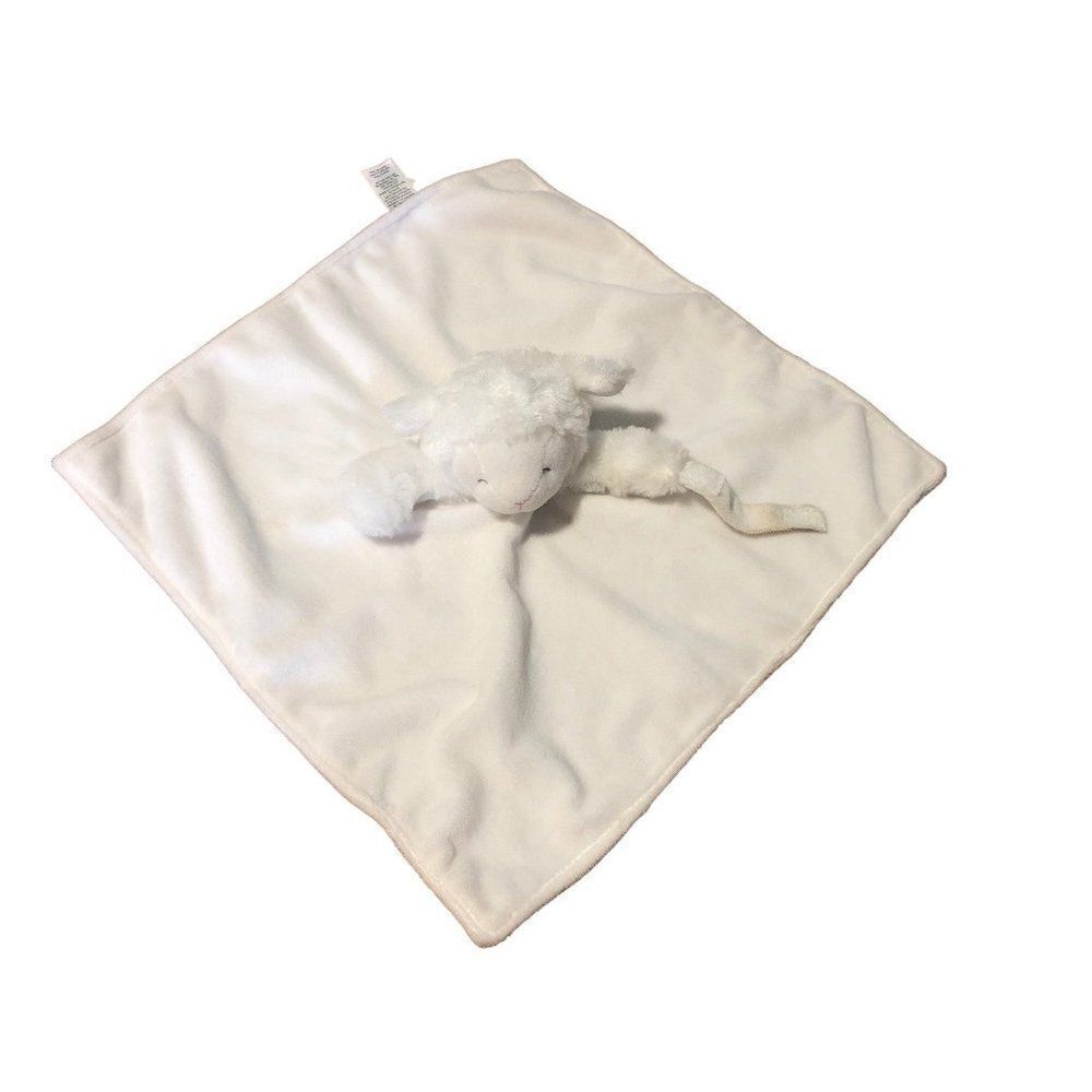 Carter's Lamb White Pacifier Holder Baby Security Blanket Lovey Plush